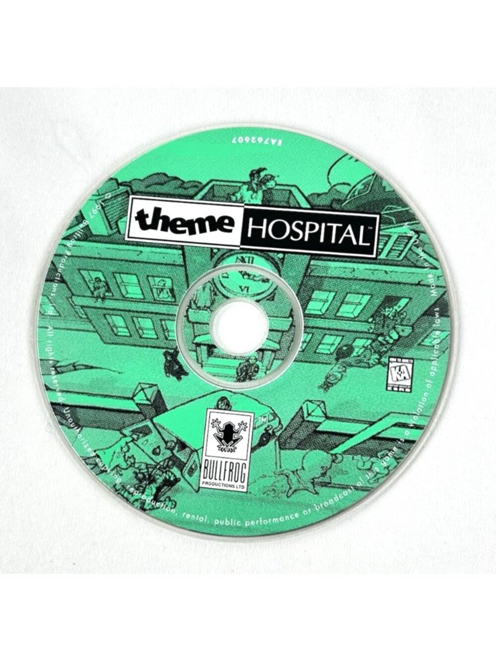 Theme Hospital PC 1997 Disc Only Vintage EA Bulldog Game 90s CD Software